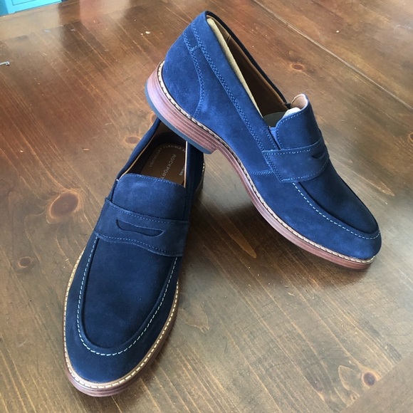 Rockport Blue Suede Leather Loafer. Size 12W. - Picture 1 of 12